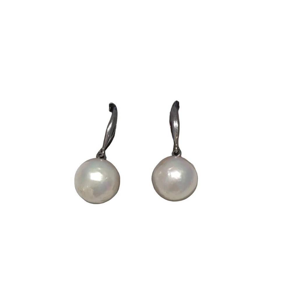 11-12MM Round Baroque Pearl Earrings