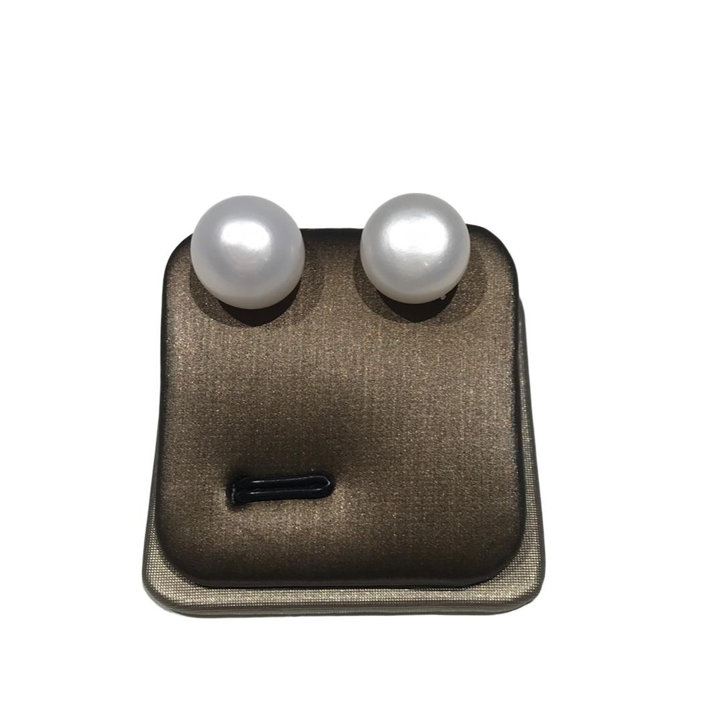 11-12MM Sterling Silver White Pearl Studs